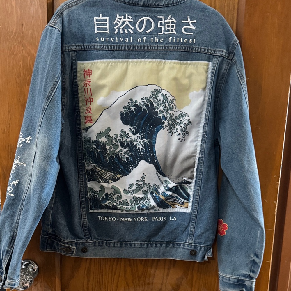 Brooklyn Cloth Blue Graphic Denim Jacket